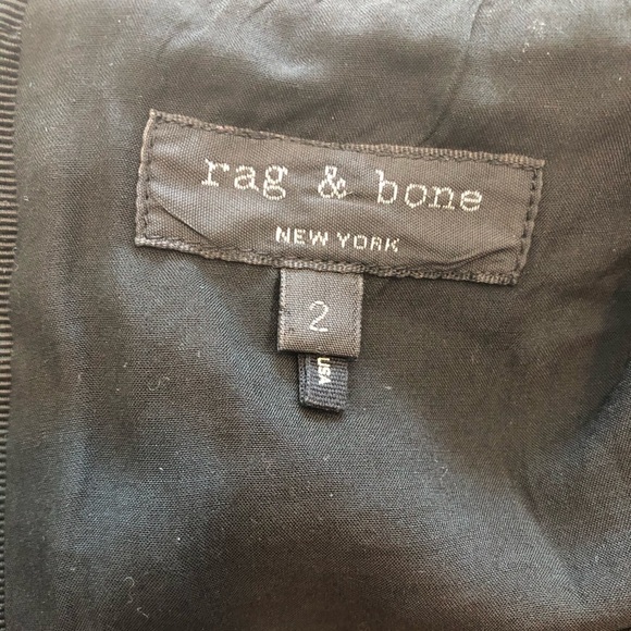 Rag & Bone Black And Navy Mini Skirt Size 2 - Picture 14 of 16